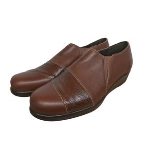 SAS Nora Loafers Clogs Shoes Womens Size 9 N Brown Leather Comfort Slip On